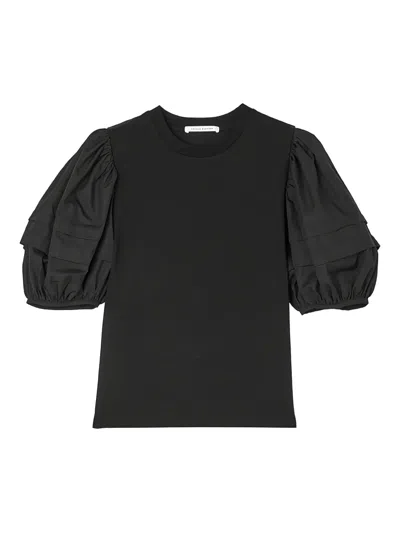 Cecilie Bahnsen Puff-sleeve T-shirt In Black