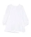 Cecilie Bahnsen Gathered-waist Puff-sleeve Top In White