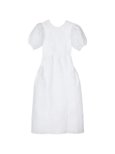 Cecilie Bahnsen Puff-sleeves Dress In White
