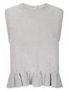 Cecilie Bahnsen Bill Vest Recycled Cashmere In Gray