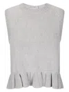 Cecilie Bahnsen Bill Vest Recycled Cashmere In White