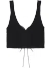 Cecilie Bahnsen Ribbed Crop Top In Black