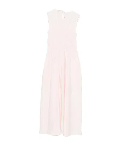 Cecilie Bahnsen Round Neck Sleeveless Dress In Pink
