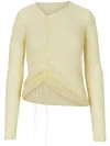 Cecilie Bahnsen Ruched-detailing Jumper In Yellow