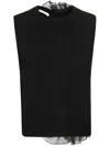 Cecilie Bahnsen Olivier Vest Recycled Cashmere Black In Black
