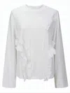 Cecilie Bahnsen Ruffle Long-sleeved Top In White