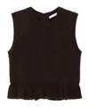Cecilie Bahnsen Wool Cashmere Sleeveless Knitted Vest In Brown