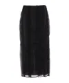 Cecilie Bahnsen Ruffled Midi Skirt In Black