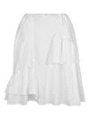 Cecilie Bahnsen Ruffled Midi Skirt In White