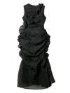 Cecilie Bahnsen Ruffled Sleeveless Dress In Black