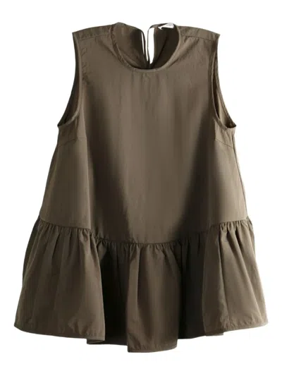 CECILIE BAHNSEN RUFFLED SLEEVELESS TOP