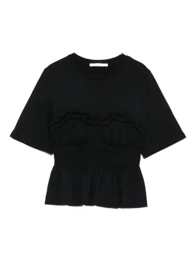 Cecilie Bahnsen Ruffled Top In Black