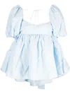 Cecilie Bahnsen Floral Ruffled Blouse In Blue