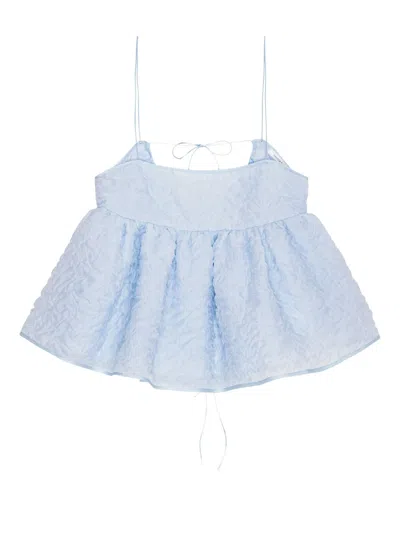 Cecilie Bahnsen Selena Blouse In Blue