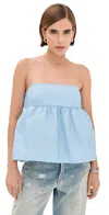Cecilie Bahnsen Selena Top Light Blue In Light Blue