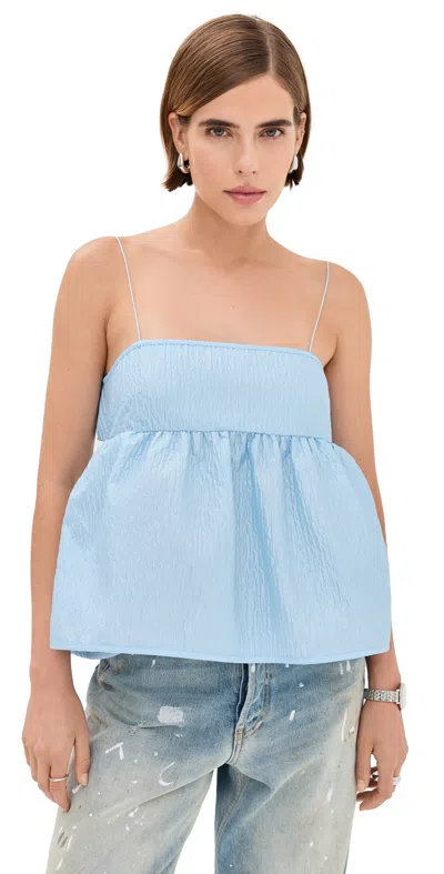 Cecilie Bahnsen Selena Top Light Blue In 浅蓝色