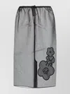 Cecilie Bahnsen Sheer Floral Applique Midi Skirt In Black