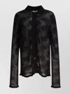Cecilie Bahnsen Sheer Floral Collared Neck Long Sleeves