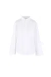 Cecilie Bahnsen Tie-cuff Cotton Shirt In White