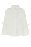 Cecilie Bahnsen White Poplin Oversize Bridget Shirt In White