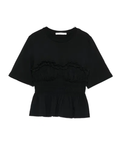 Cecilie Bahnsen Short-sleesleeved T-shirt In Black
