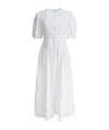 Cecilie Bahnsen Waist Fitted Gathered Skirt Puff Sleeves Textured Bodice