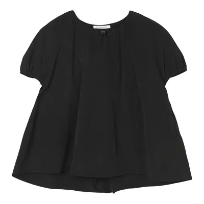 Cecilie Bahnsen Short Sleeve Top In Black