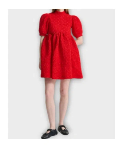Cecilie Bahnsen Short-sleeved Dress In Red