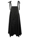 Cecilie Bahnsen Sleeveless Dress With Flowers In Black