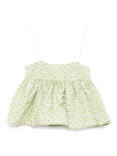 Cecilie Bahnsen Sleeveless Top In Green