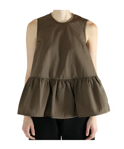 Cecilie Bahnsen Sleeveless Tops In Brown