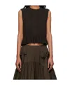 Cecilie Bahnsen Sleeveless Vest In Brown