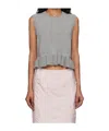 Cecilie Bahnsen Sleeveless Vest In Gray