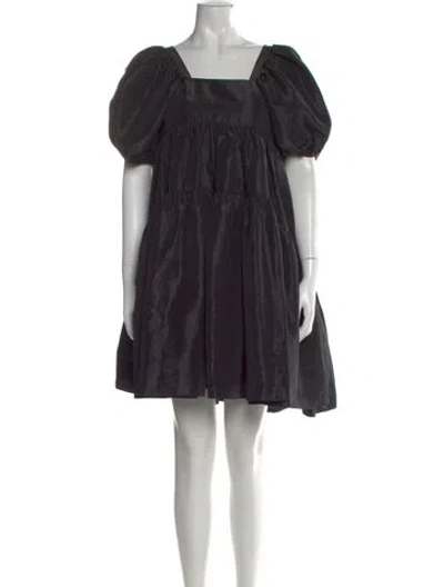 Pre-owned Cecilie Bahnsen Square Neckline Mini Dress In Black