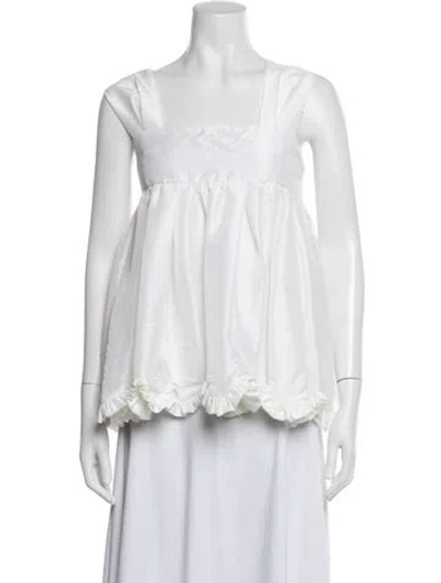 Pre-owned Cecilie Bahnsen Square Neckline Sleeveless Top In Neutrals