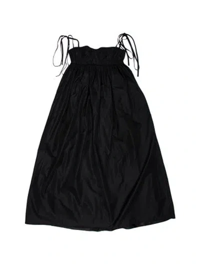 Pre-owned Cecilie Bahnsen Strapless Long Dress In Black