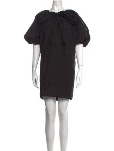 Pre-owned Cecilie Bahnsen Striped Mini Dress In Black