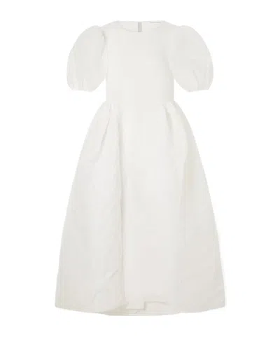 Cecilie Bahnsen Structured Short Sleeve Dress In White