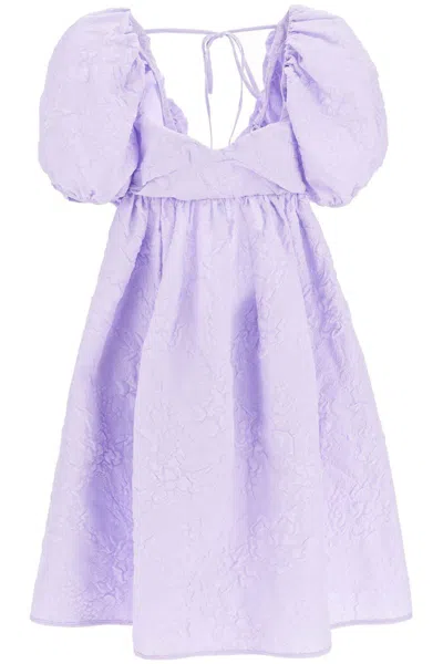 Cecilie Bahnsen Susanna Susanna's Puff-sleeve Bow Detail Dress In Purple