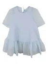 Cecilie Bahnsen Susi Ruffled-hem Blouse In Blue