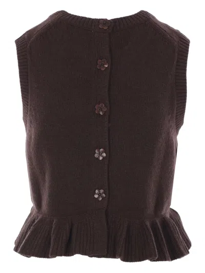 Cecilie Bahnsen Sweaters Brown In Red
