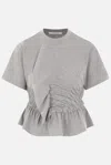 Cecilie Bahnsen Gray Ace T-shirt In Grey