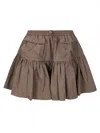 Cecilie Bahnsen Blair Skirt Recycled Taffeta In Brown