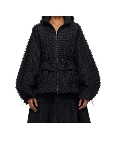 CECILIE BAHNSEN TEXTURED BALLOON-SLEEVE JACKET
