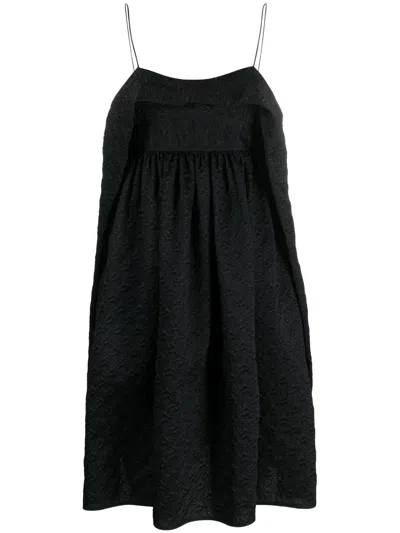 Cecilie Bahnsen Texturiertes Kleid In Black
