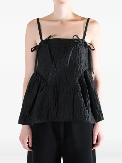CECILIE BAHNSEN TIE-DETAILING TOP
