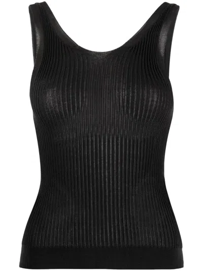 Cecilie Bahnsen Tie-fastening Sleeveless Dress In Black