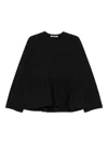 Cecilie Bahnsen Tiered-ruffles Top In Black