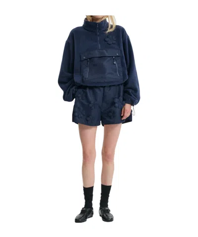Cecilie Bahnsen Turtleneck Jacket In Blue