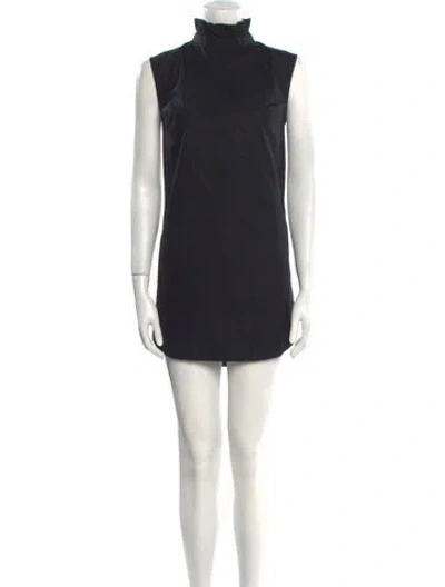 Pre-owned Cecilie Bahnsen Turtleneck Mini Dress In Black
